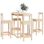 Ensemble de bar 5 pcs Bois de pin massif – Image 5