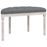 Banc Gris foncé 81,5x41x49 cm Tissu – Image 3