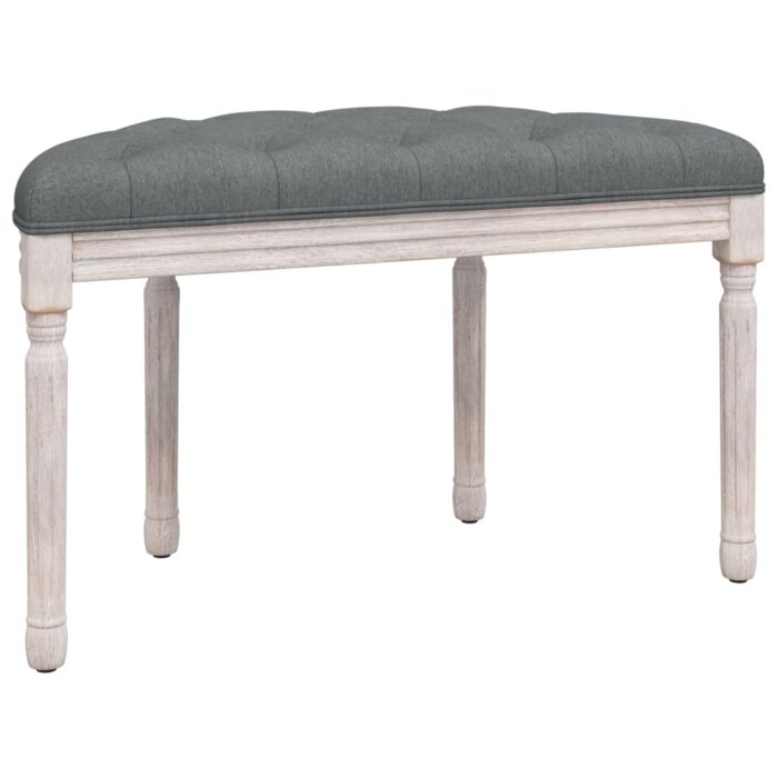Banc Gris foncé 81,5x41x49 cm Tissu – Image 3