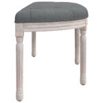 Banc Gris foncé 110,5x45x49 cm Tissu – Image 2