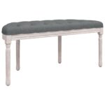 Banc Gris foncé 110,5x45x49 cm Tissu – Image 3