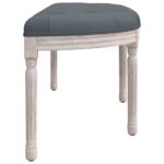Banc Gris foncé 110,5x45x49 cm Velours – Image 2