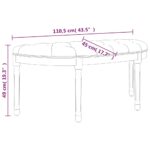 Banc Gris foncé 110,5x45x49 cm Velours – Image 6