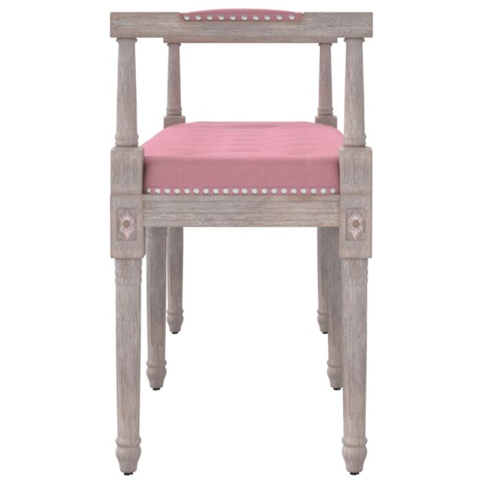Banc Rose 110x40x70 cm Velours – Image 2