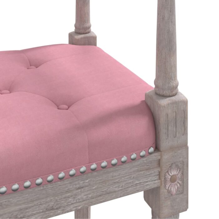 Banc Rose 110x40x70 cm Velours – Image 3