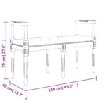 Banc Rose 110x40x70 cm Velours – Image 5