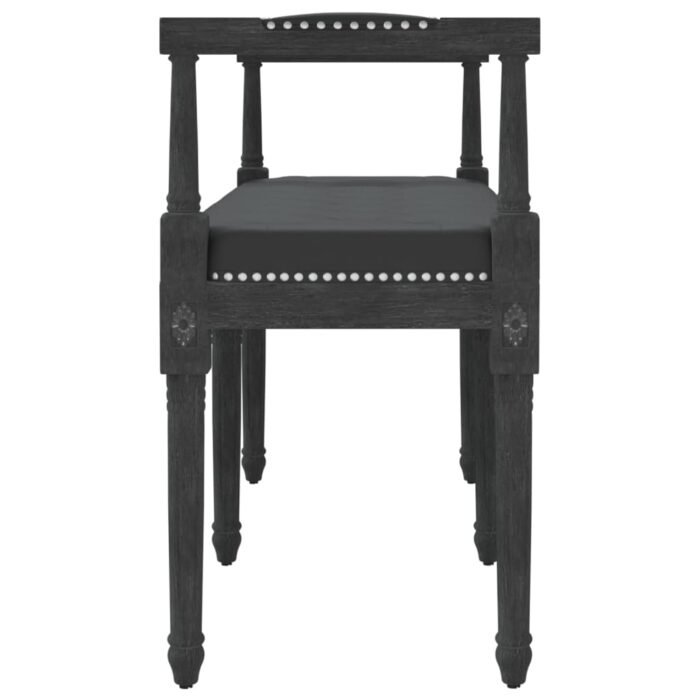 Banc Noir 110x40x70 cm Velours – Image 2
