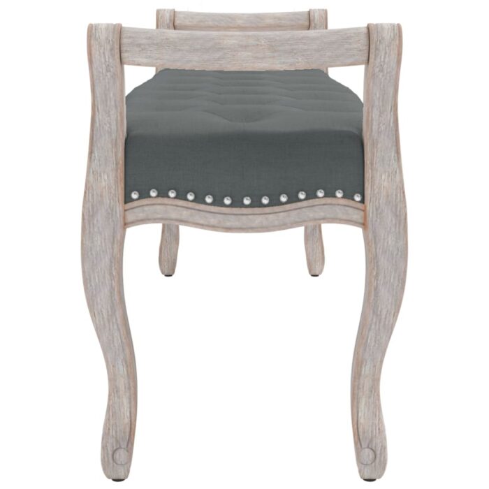 Banc Gris foncé 110x45x60 cm Tissu – Image 2