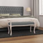 Banc Gris foncé 110x45x60 cm Tissu