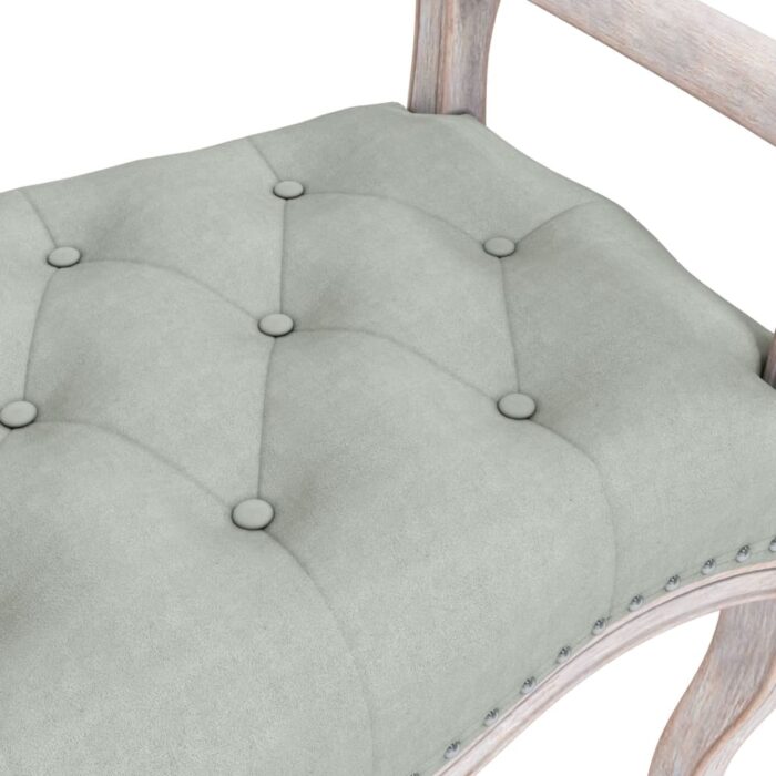 Banc Gris clair 110x45x60 cm Velours – Image 3