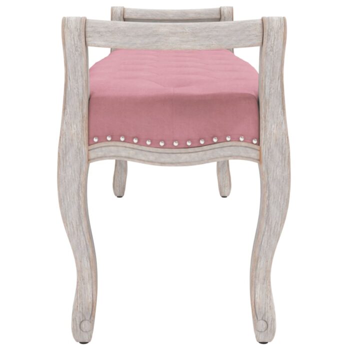 Banc Rose 110x45x60 cm Velours – Image 2