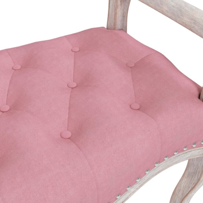 Banc Rose 110x45x60 cm Velours – Image 3