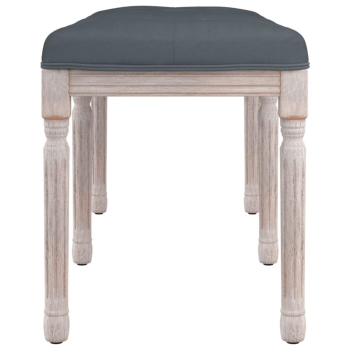 Banc Gris foncé 110x40x49 cm Velours – Image 2