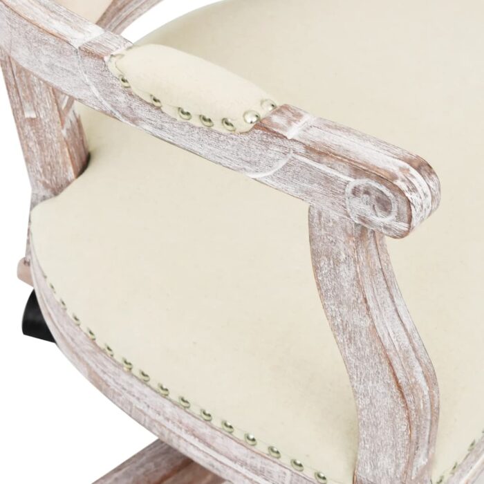 Chaise de bureau pivotante lin – Image 5