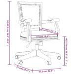 Chaise de bureau pivotante lin – Image 7