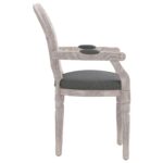 Chaise à manger gris foncé 54x56x96,5 cm tissu – Image 2