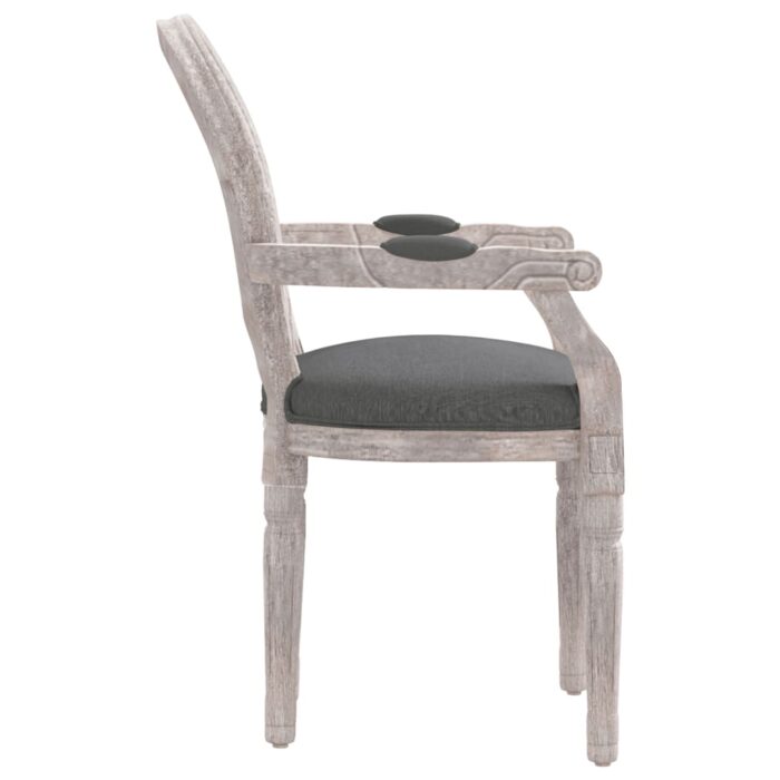 Chaise à manger gris foncé 54x56x96,5 cm tissu – Image 2