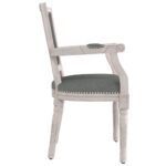 Chaise à manger Gris foncé Tissu – Image 2