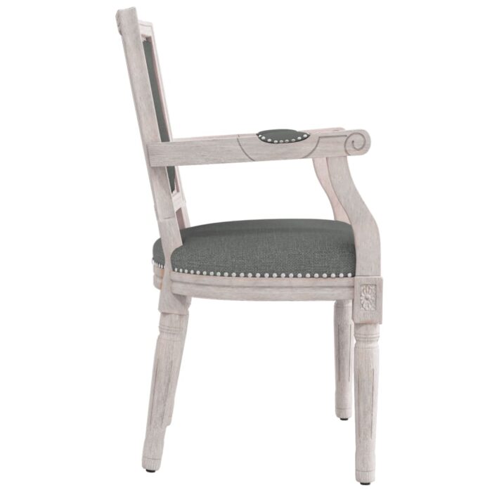 Chaise à manger Gris foncé Tissu – Image 2
