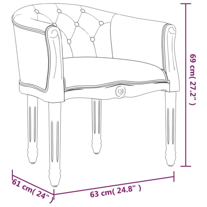 Chaise à manger Gris foncé Tissu – Image 6