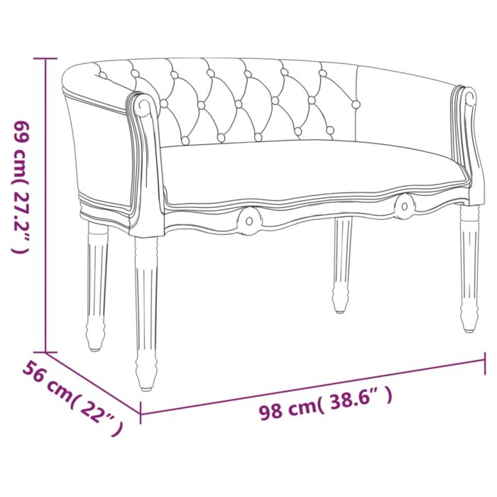 Banc 98x56x69 cm lin – Image 6