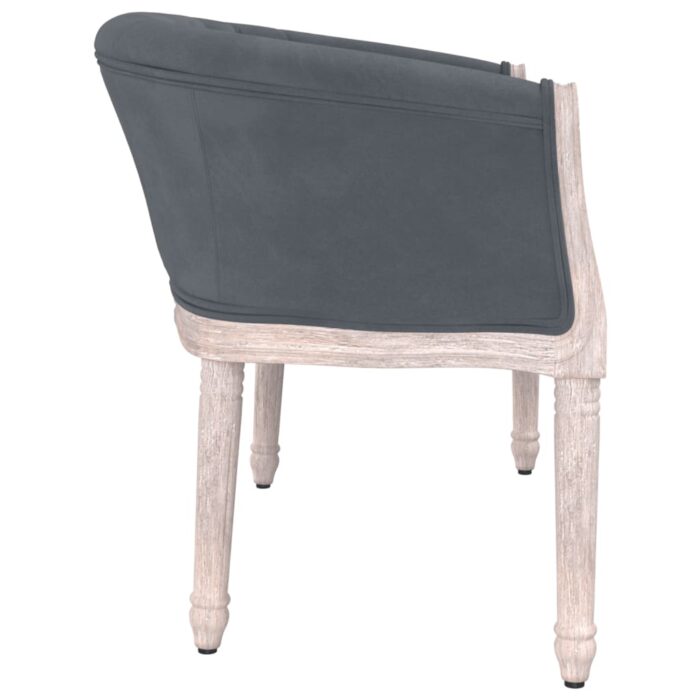 Banc Gris foncé 98x56x69 cm Velours – Image 2