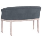 Banc Gris foncé 98x56x69 cm Velours – Image 3