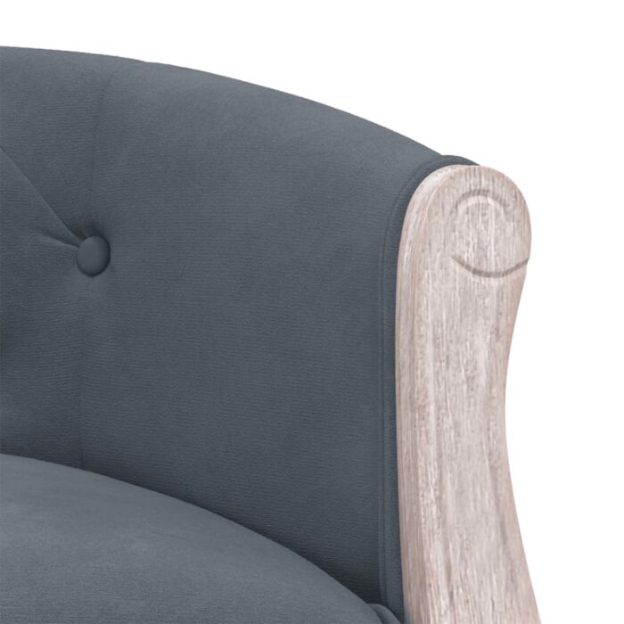 Banc Gris foncé 98x56x69 cm Velours – Image 4