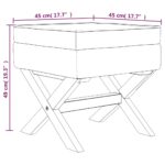 Tabouret de rangement 45x45x49 cm lin – Image 5