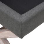 Tabouret de rangement Gris foncé 45x45x49 cm Tissu – Image 3