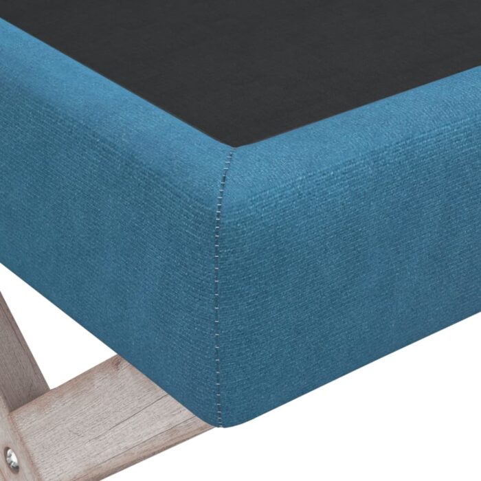 Tabouret de rangement Bleu 110x45x49 cm Velours – Image 3