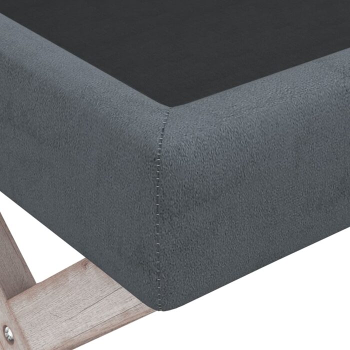 Tabouret de rangement Gris foncé 110x45x49 cm Velours – Image 3