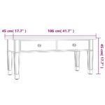 Table basse à miroir 106x45x45 cm Bois d'ingénierie et verre – Image 11