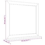 Miroir mural 55x55 cm Bois massif de noyer – Image 5