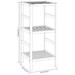 Étagère de salle de bain 35,5x35,5x79 cm Bois massif de noyer – Image 5