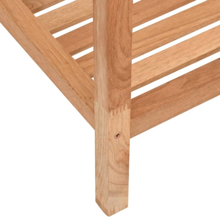 Étagère de salle de bain 36x36x112 cm Bois massif de noyer – Image 4