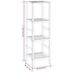 Étagère de salle de bain 36x36x112 cm Bois massif de noyer – Image 5