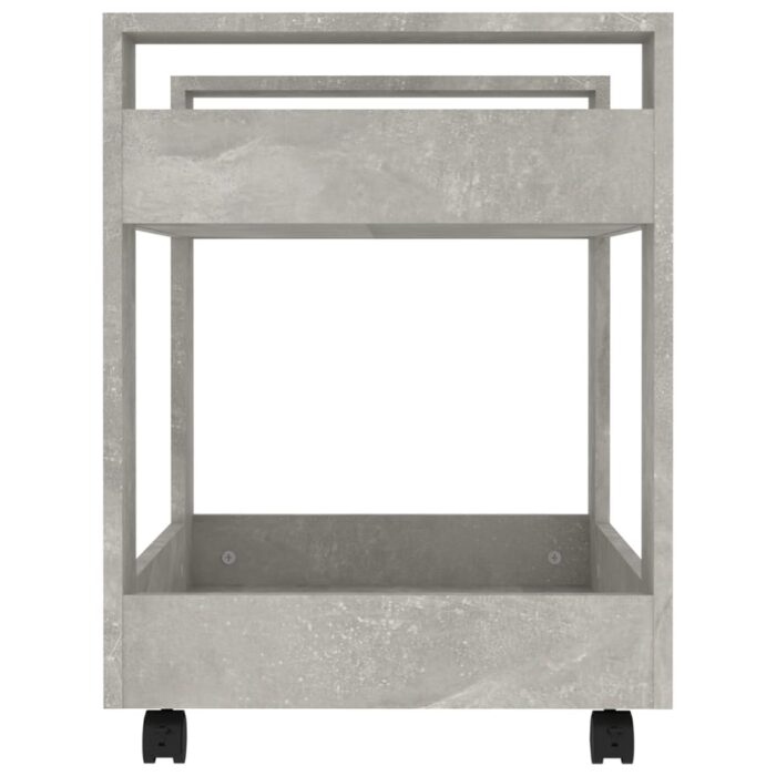 Chariot de bureau Gris béton 60x45x60 cm Bois d'ingénierie – Image 4
