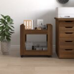 Chariot de bureau Chêne marron 60x45x60 cm Bois d'ingénierie – Image 2