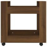 Chariot de bureau Chêne marron 60x45x60 cm Bois d'ingénierie – Image 3