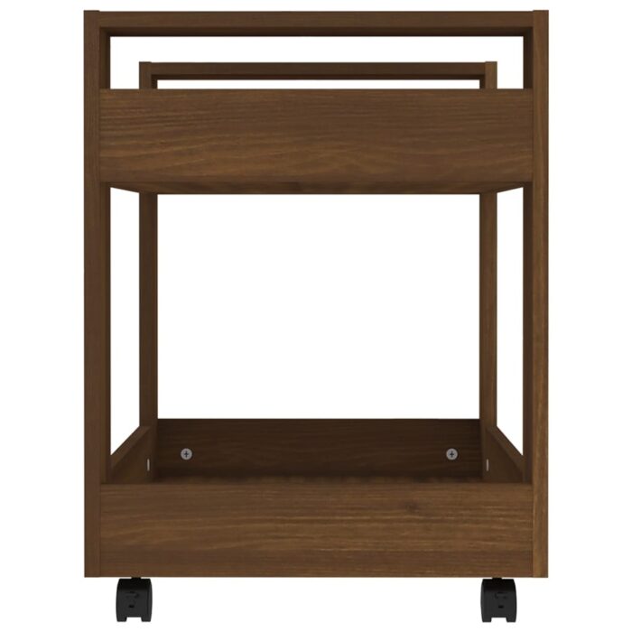 Chariot de bureau Chêne marron 60x45x60 cm Bois d'ingénierie – Image 4