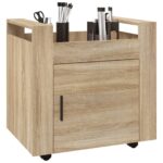 Chariot de bureau Chêne sonoma 60x45x60 cm Bois d'ingénierie – Image 2