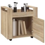 Chariot de bureau Chêne sonoma 60x45x60 cm Bois d'ingénierie – Image 3