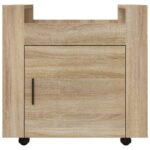 Chariot de bureau Chêne sonoma 60x45x60 cm Bois d'ingénierie – Image 4