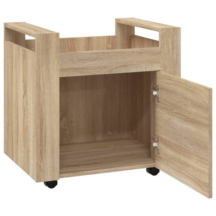 Chariot de bureau Chêne sonoma 60x45x60 cm Bois d'ingénierie – Image 5