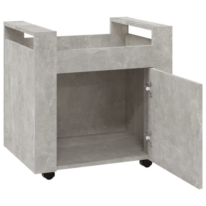 Chariot de bureau Gris béton 60x45x60 cm Bois d'ingénierie – Image 5