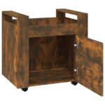 Chariot de bureau Chêne fumé 60x45x60 cm Bois d'ingénierie – Image 5