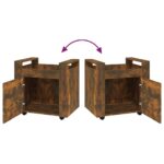 Chariot de bureau Chêne fumé 60x45x60 cm Bois d'ingénierie – Image 7