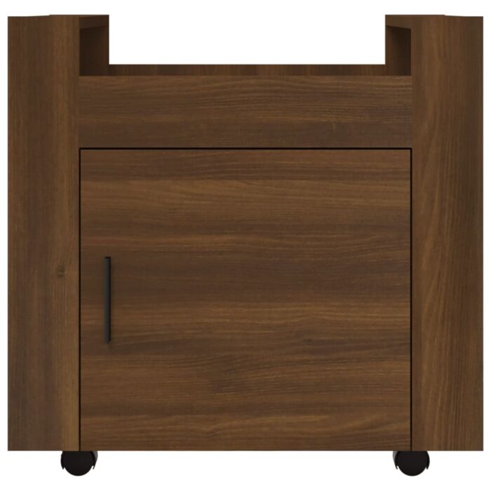 Chariot de bureau Chêne marron 60x45x60 cm Bois d'ingénierie – Image 4