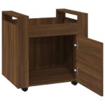Chariot de bureau Chêne marron 60x45x60 cm Bois d'ingénierie – Image 5